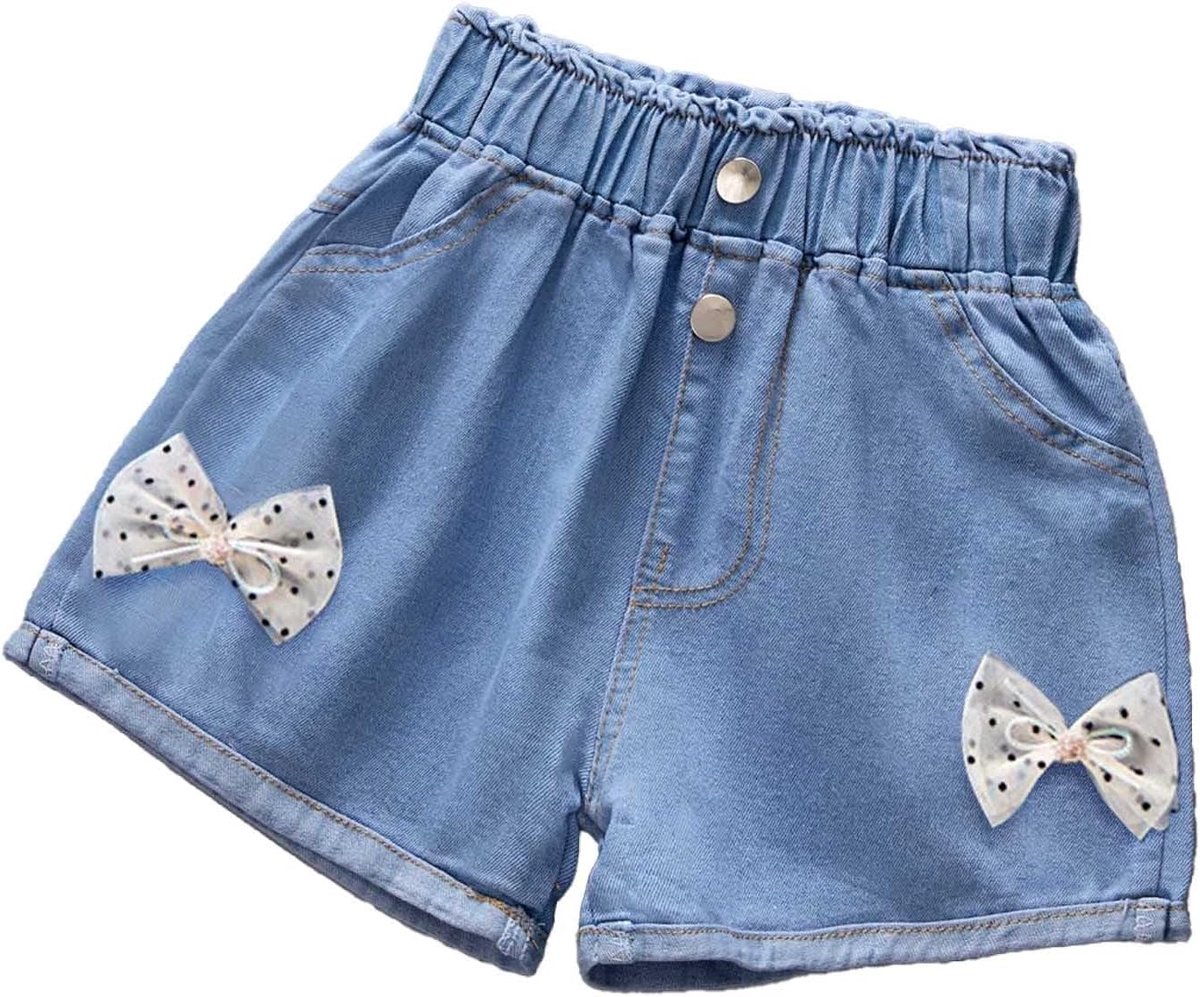 Jeans shorts met bloemenprint, elastische taille, baggy model, met zakken.