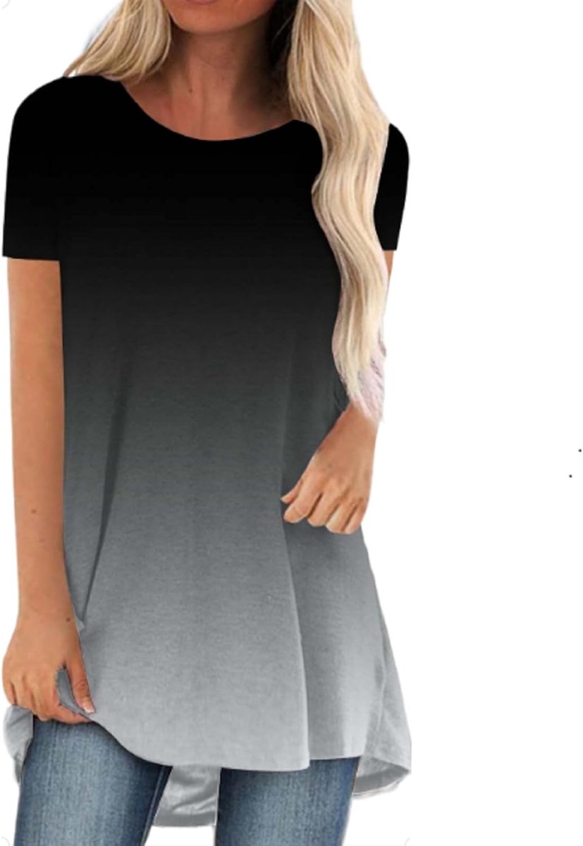 Oversized T-shirt met korte mouwen, losvallend, zomerse top