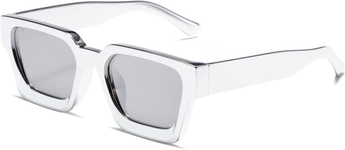 rechthoekige zonnebril voor dames heren chunky rechthoek zonnebril retro bril UV400-bescherming
