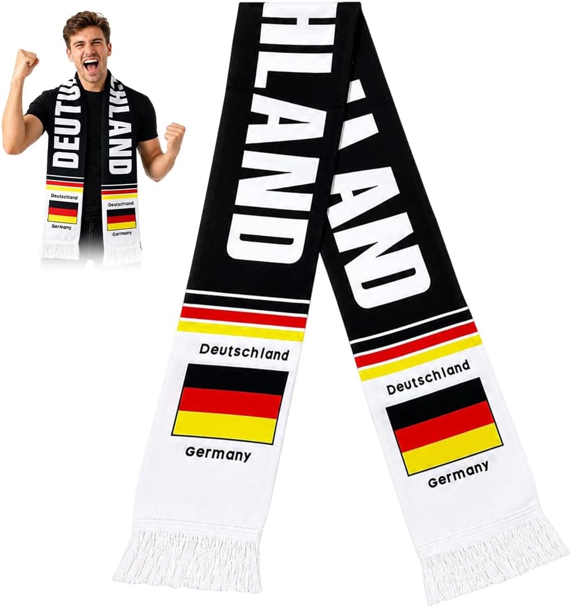 Fan Sjaal - Rood & Goud Supportersjaal - Stadion Accessoire voor Volwassen & Kinder Supporters