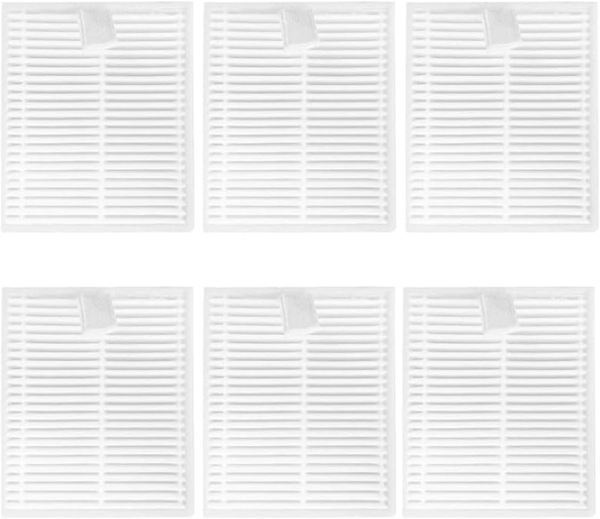 6 stuks HEPA-vervangingsfilters voor Roborock Q7 / Q7 Max / Q7 Max+ / Q7 Pro - krachtige filters voor robotstofzuiger, compatibel met Q7, M5, Q7, M5+, Q7 L5, Q7 L5+