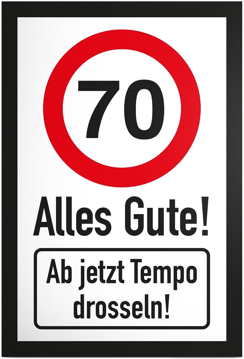 70 Tempo smoors, plastic bord - Alles Gute, Geschenk 70e verjaardag, cadeau-idee verjaardagscadeau zeventig, verjaardagsdecoratie/partydecoratie/feestaccessoires/verjaardagskaart