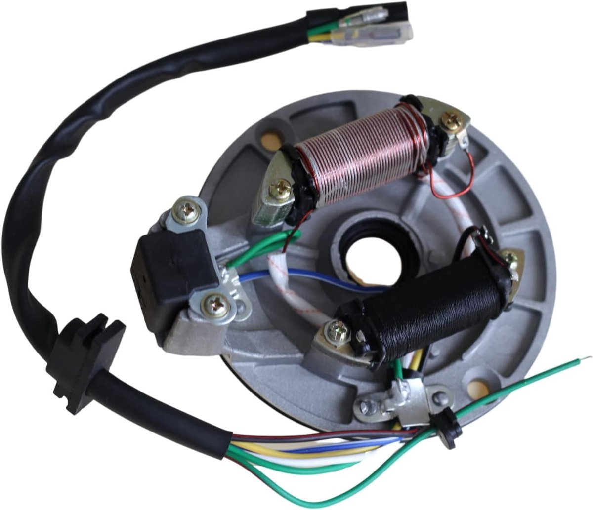 2 spoelen ontsteking Magneto statorplaat voor 50cc 70cc 90cc 110cc 125cc Kazuma Taotao Baja SSR Go-Karts, Pocket Bikes, Chopper, ATV, Quad, Dirt Kick Bike, 4 wielen