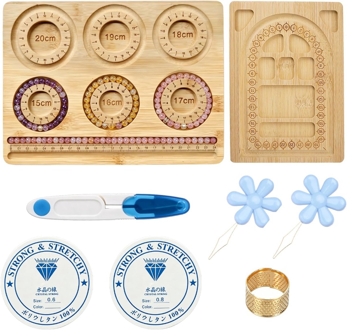 Kralenplank voor het maken van sieraden, met accessoires