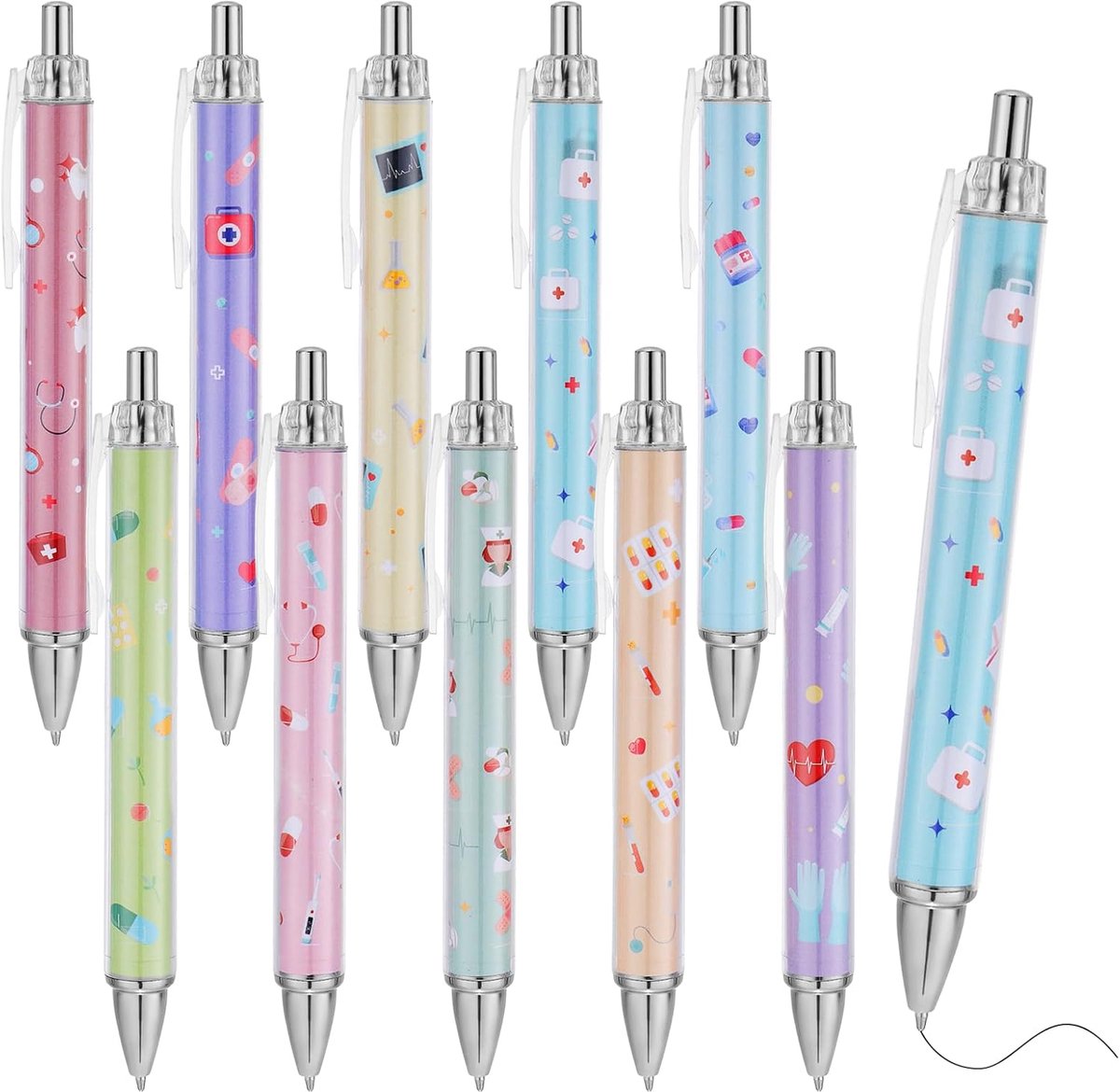 Balpen voor verpleegsters, geschenken, verpleegsters, accessoires, cadeaus voor verpleegsters, artsen, artsen en medische studenten, 10 stuks