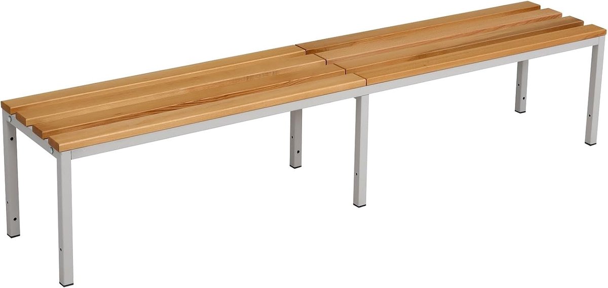 Kleedkamerbank met Stalen Frame, Garderobebank, sportbank bank voor kleedkamer, 200 x 42 x 40 cm
