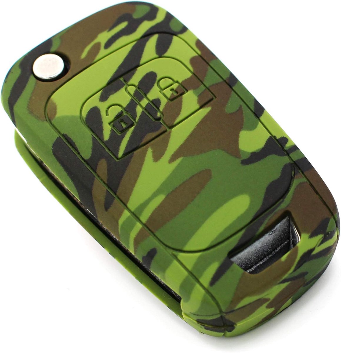 Sleutelhoes OE voor 2 toetsen, siliconen autosleutel, camouflage