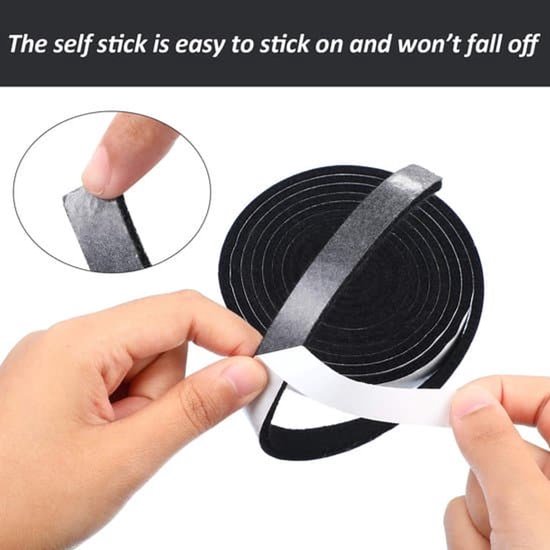 Zelfhechtende vilten afdichtband, hittebestendig, geschikt voor barbecues en rookovens, 3 mm dik, Barbecue oven rookvrije afdichting - 13mm*3mm*3050mm — afbeelding 5