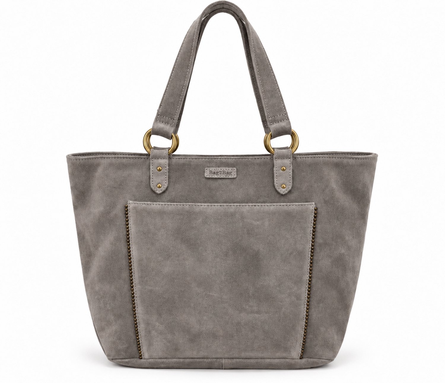 Bag2Bag Grote Stoere Suede Shopper Soddy Grey