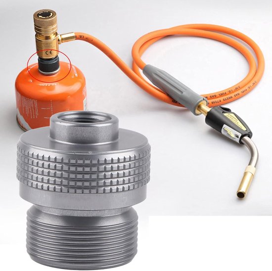 Propaan tank adapter - 1L MAPP gas tank converter - aluminiumlegering - voor campingkachel - ServiceTopper — afbeelding 5