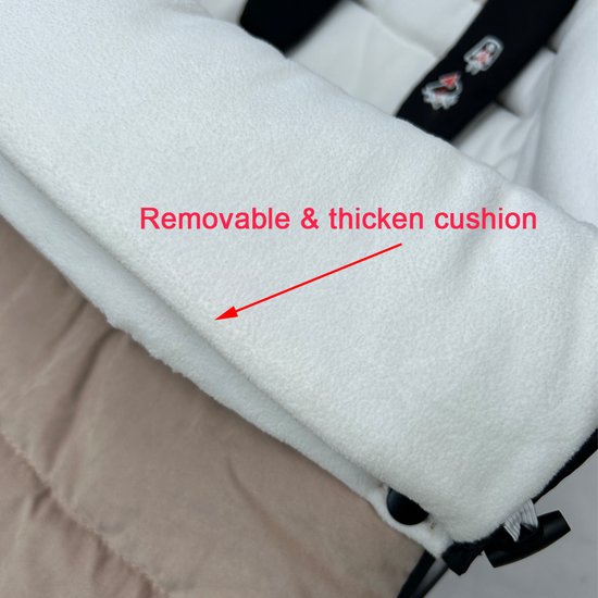 Voetenzak voor Kinderwagen - Beenzak - Voetenmuff - Grijs - Waterdicht - Winddicht - Warmhoudend - Katoen - Voor Baby's en Peuters — afbeelding 2
