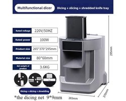 Elektrische Snijmachine 9x9 mm - 100 Watt Vermogen - PC+ABS 