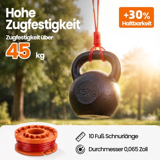 Set van 12 vervangende draadspoelen voor grasmaaiers met 20V — afbeelding 5