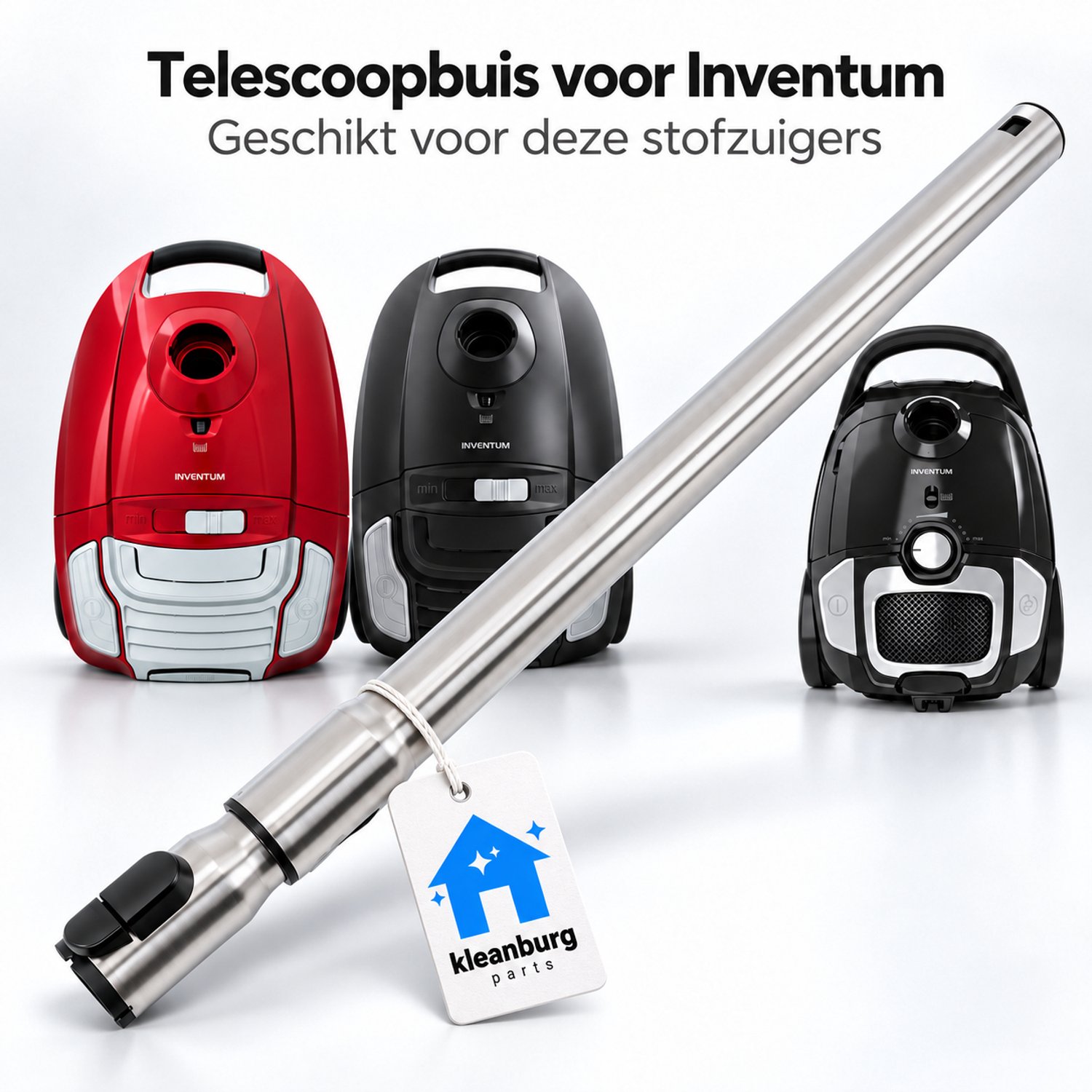 Kleanburg® telescoopbuis voor Inventum 35 mm, verstelbaar van 61 tot 100 cm