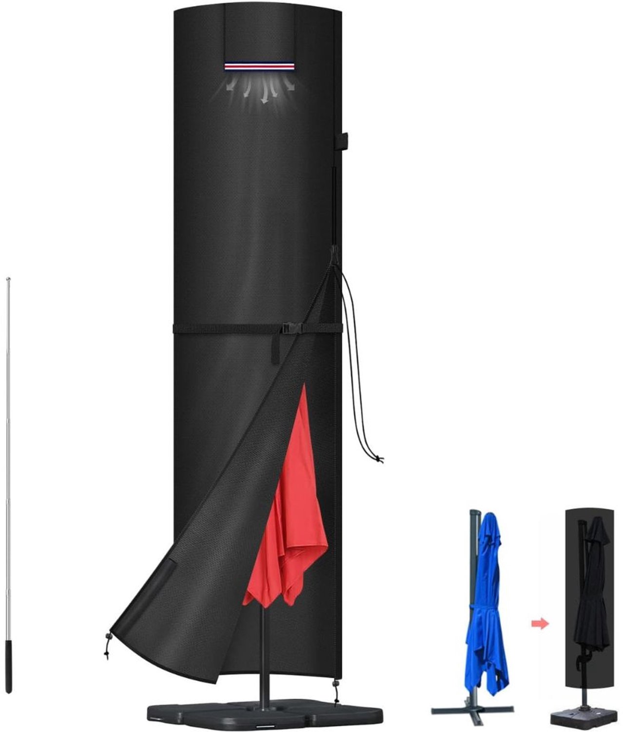 ApexArte® Parasolhoes voor Zweefparasol - Parasol hoes Staande Parasol - XXL - Tuinmeubelhoes