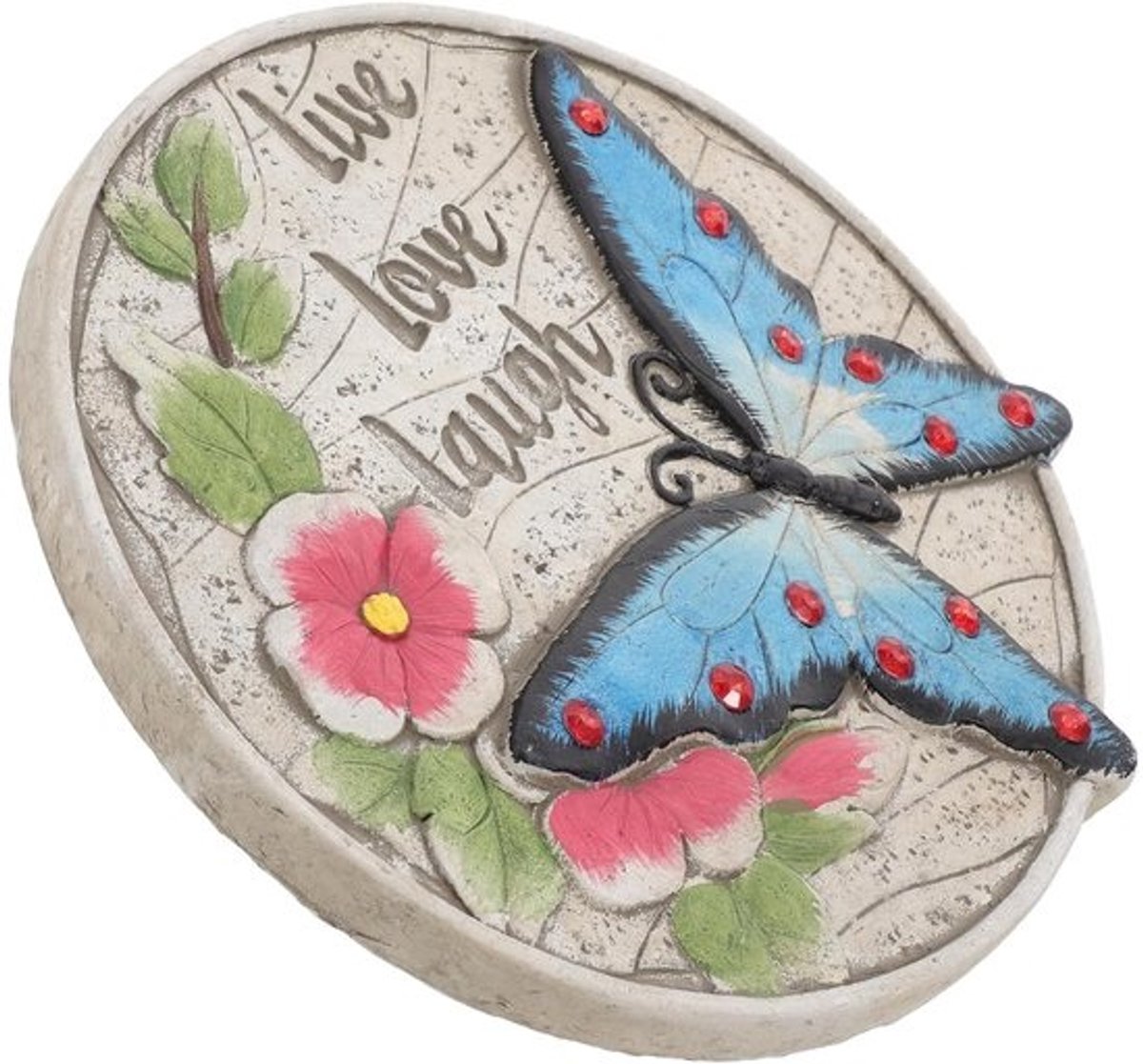 Decoratieve stapsteen - Betonnen plaat - Voor het aanleggen van een tuinpad - Robuuste cementconstructie - 26 x 25 x 2 cm