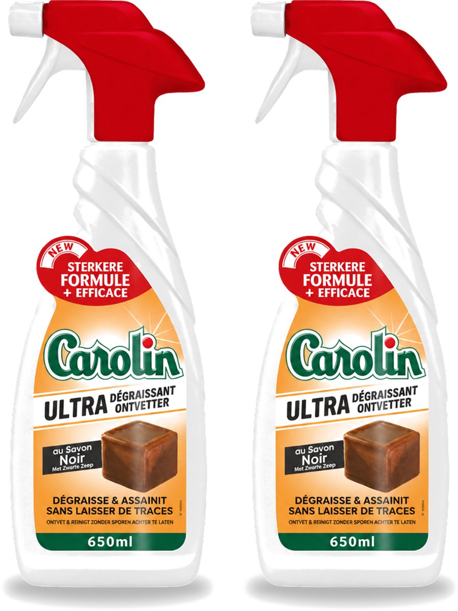 2 x Carolin - Savon Noir - Allesreiniger - Spray - 650 ml - Bulkverpakking - 2 stuks