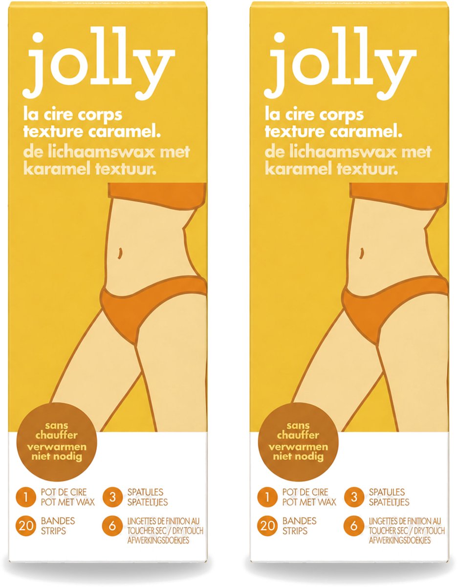 2 x Jolly - Lichaamswax - Karamel Structuur - 20 Strips - Bulkverpakking - 2 stuks