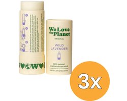 3x We Love The Planet Deodorant Stick - Wild Lavender (40 gr)
