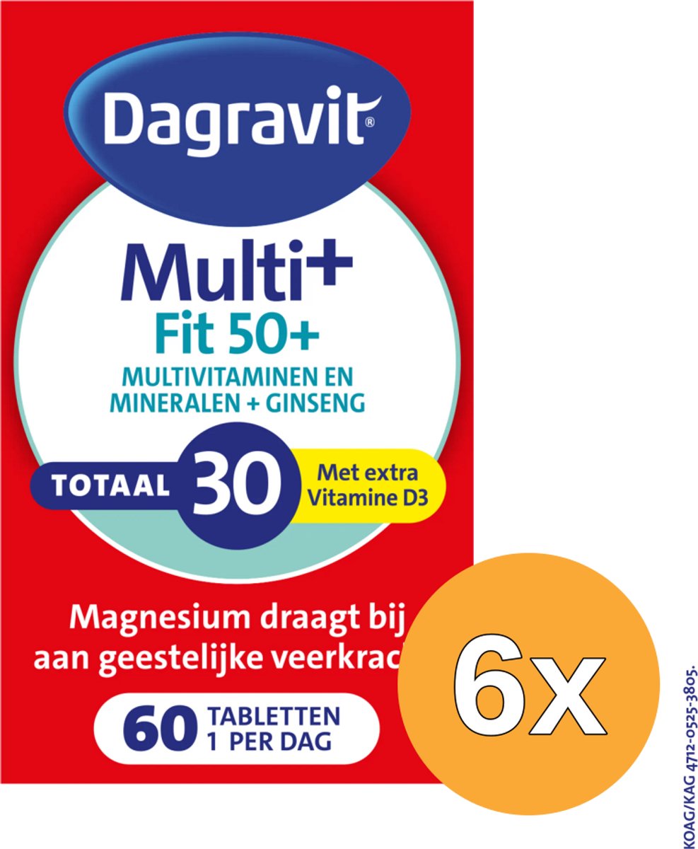 6x Dagravit Vitaal 50+ (60 tabletten)