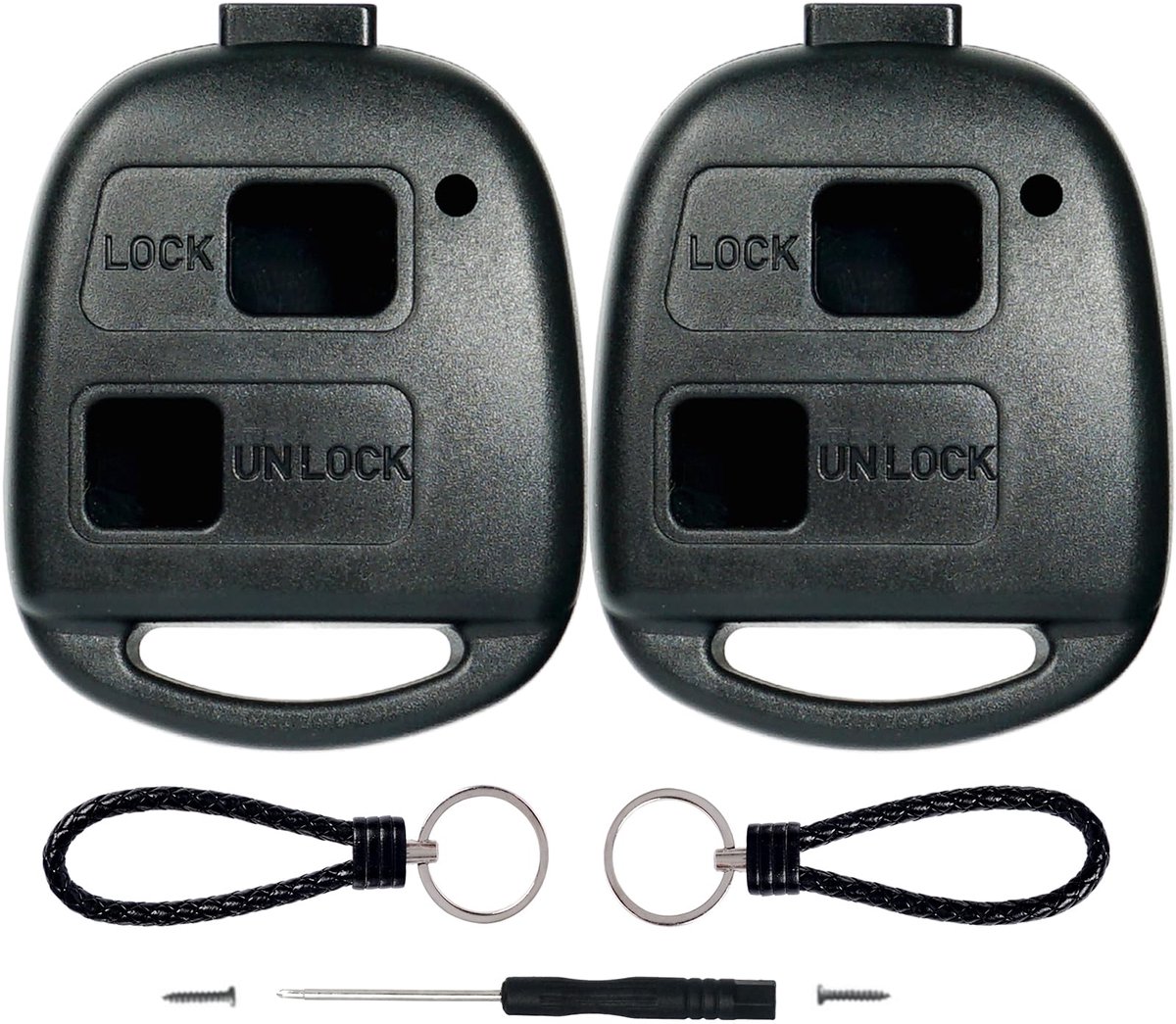 SUPALAND 2 Stuks Vervangen Autosleutelshell Voor Toyota Yaris Prado Corolla Celica RAV4 Avensis Land Cruiser Previa - ShopVlot