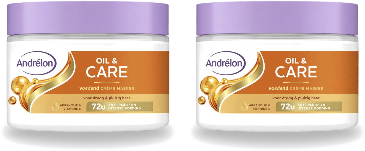 2 x Andrélon – Crème Haarmasker – Oil & Care – 300 ml - Voordeelverpakking - 2 stuks