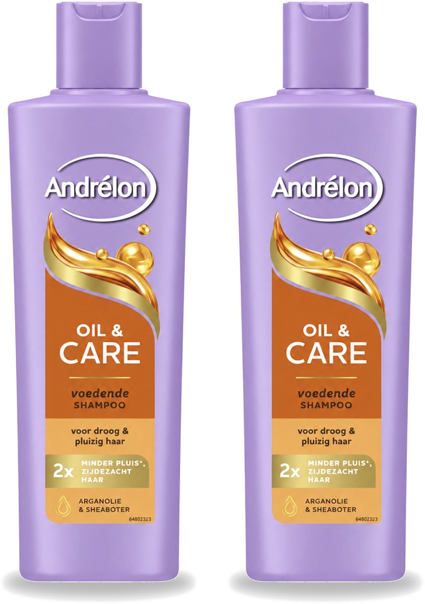 2 x Andrélon – Shampoo – Oil & Care – 250 ml - Voordeelverpakking - 2 stuks