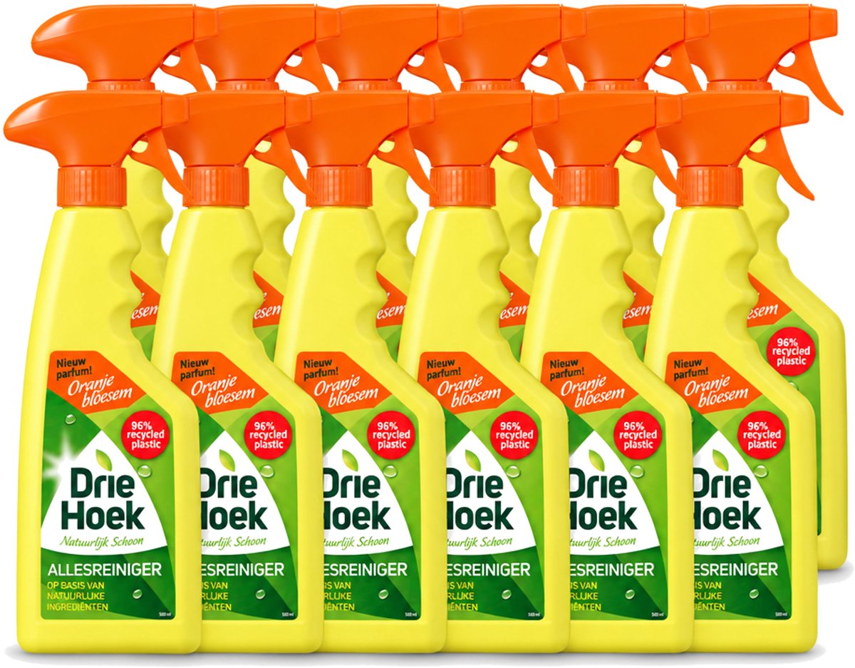 12 x Driehoek – Spray Allesreiniger – Oranjebloesem – 500 ml - Voordeelverpakking - 12 stuks