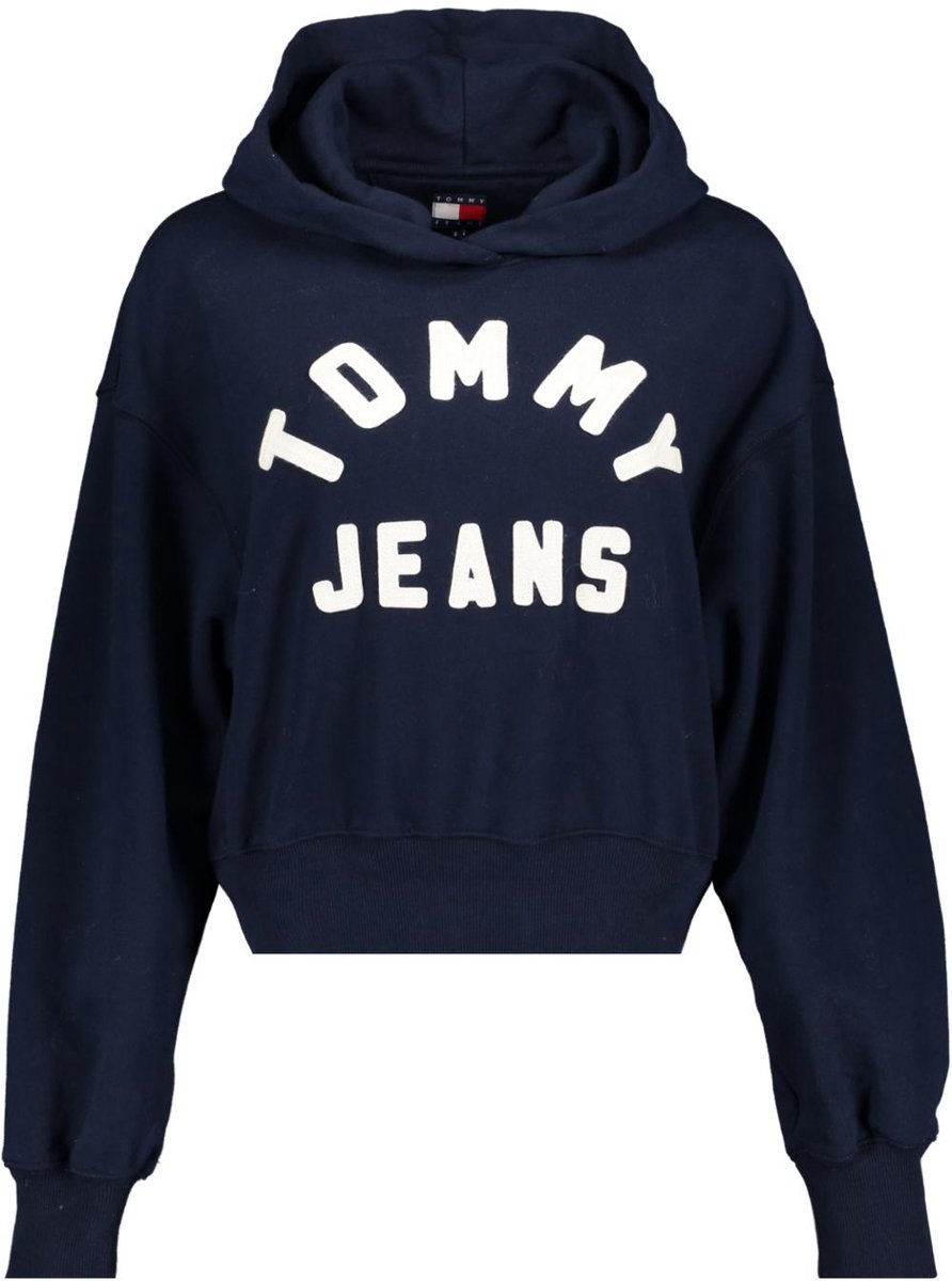 Tommy Jeans Trui Tjw Ovs Sh Tommy Arch Hoodie Dw0dw23455 C1g Dark Dames Blauw