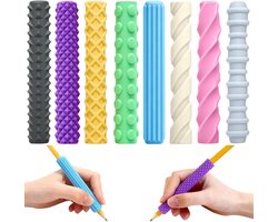 Fidget Pen Barrel Set voor Kinderen en Volwassenen - 8 Stuks voor Verbeterde Handwriting en Focus, Ideaal voor Sensomotorische Ontwikkeling