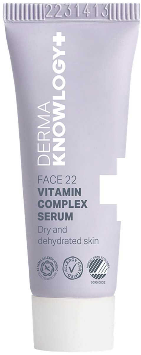 DermaKnowlogy - FACE 22 Vitamine Serum - 30 ml - Voor Droge - Vochtarme Huid - Intensief Hydraterend - met Vitamine Complex - AllergyCertified