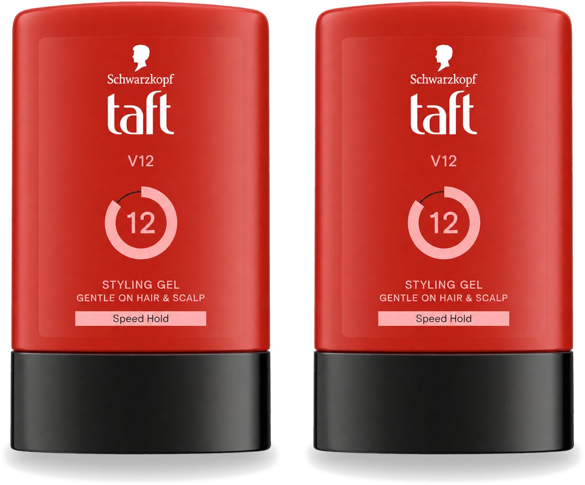 2 x Taft - V12 - Styling Gel - Supersnelle hold - 300 ml - Voordeelverpakking - 2 stuks