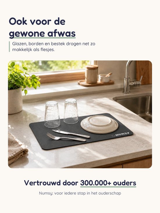 Numsy Matt Afdruipmat · Afdruipmat Voor Afwas · Droogrek Babyflessen — afbeelding 3