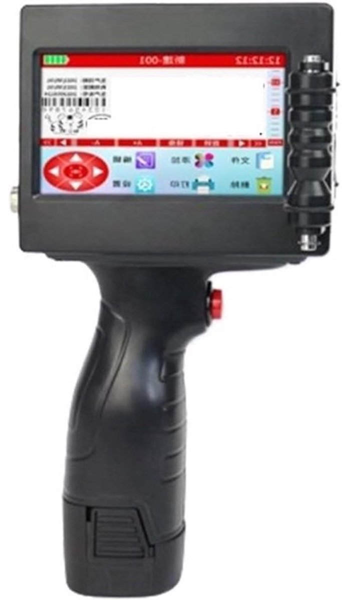 Draagbare inkjetprinter - Handheldprinter - Producten coderen - Smart touchscreen - 10 g - Zwart