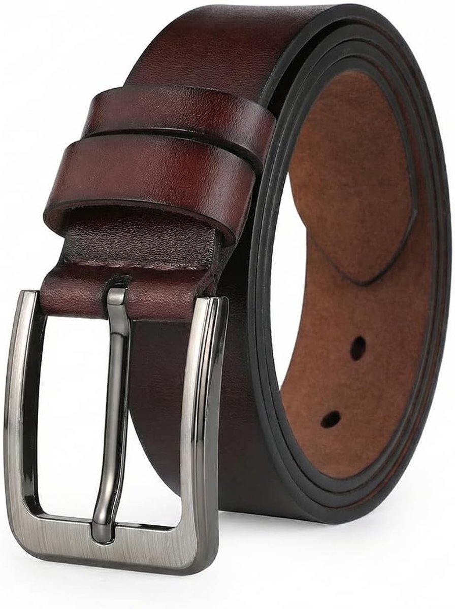 VRLEGEND Men's Full Leather Belt Buffalo Leather Belt - ShopVlot