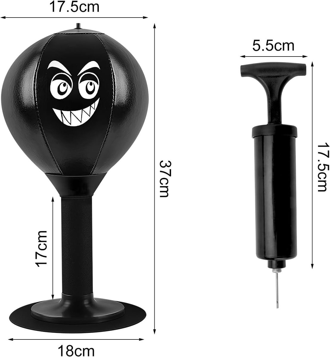 Mini Zuignap Bokszak voor Stressverlichting op Bureau - Perfect voor Collega's en Vrienden, Ideaal voor Thuis of Kantoor, Verbeter Focus en Ontspan