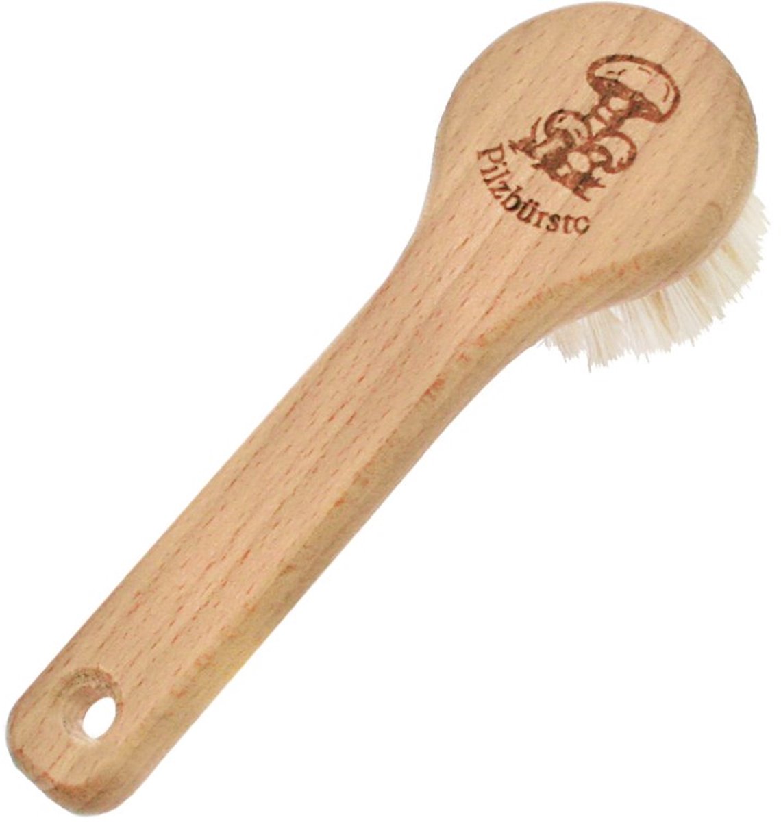 Peggy Perfect paddenstoelborstel, hout naturel, rond, 130 mm