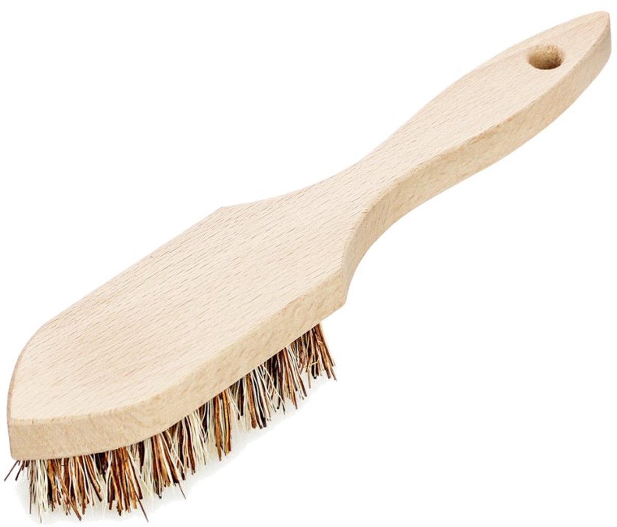 Peggy Perfect schrobborstel, handvat hout natuur, spits, 270 mm