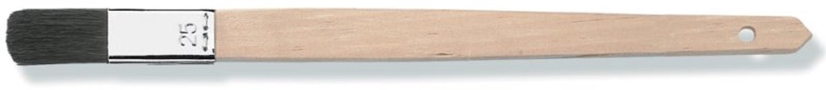 WESTEX platte penseel natuurlijke borstels, 25 mm, hardhout steel