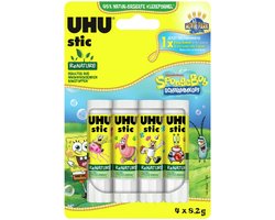 UHU lijmstiften stic ReNATURE SpongeBob, oplosmiddelvrij, 4 stuks × 8,2 g
