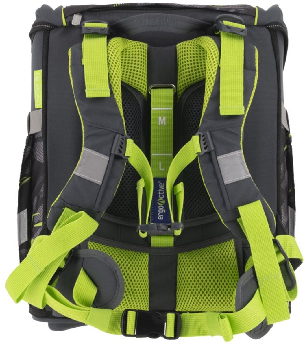 herlitz schooltas FiloActive XL Wild Panther, antraciet/groen, 21 L