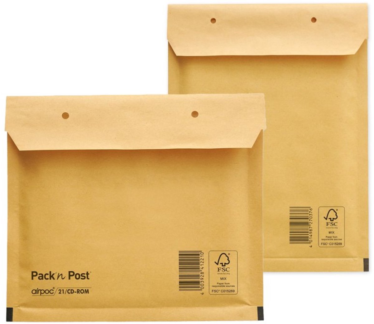 MAILmedia luchtkussen verzendenveloppen type 16/F, bruin, 240×350 mm, 100 stuks