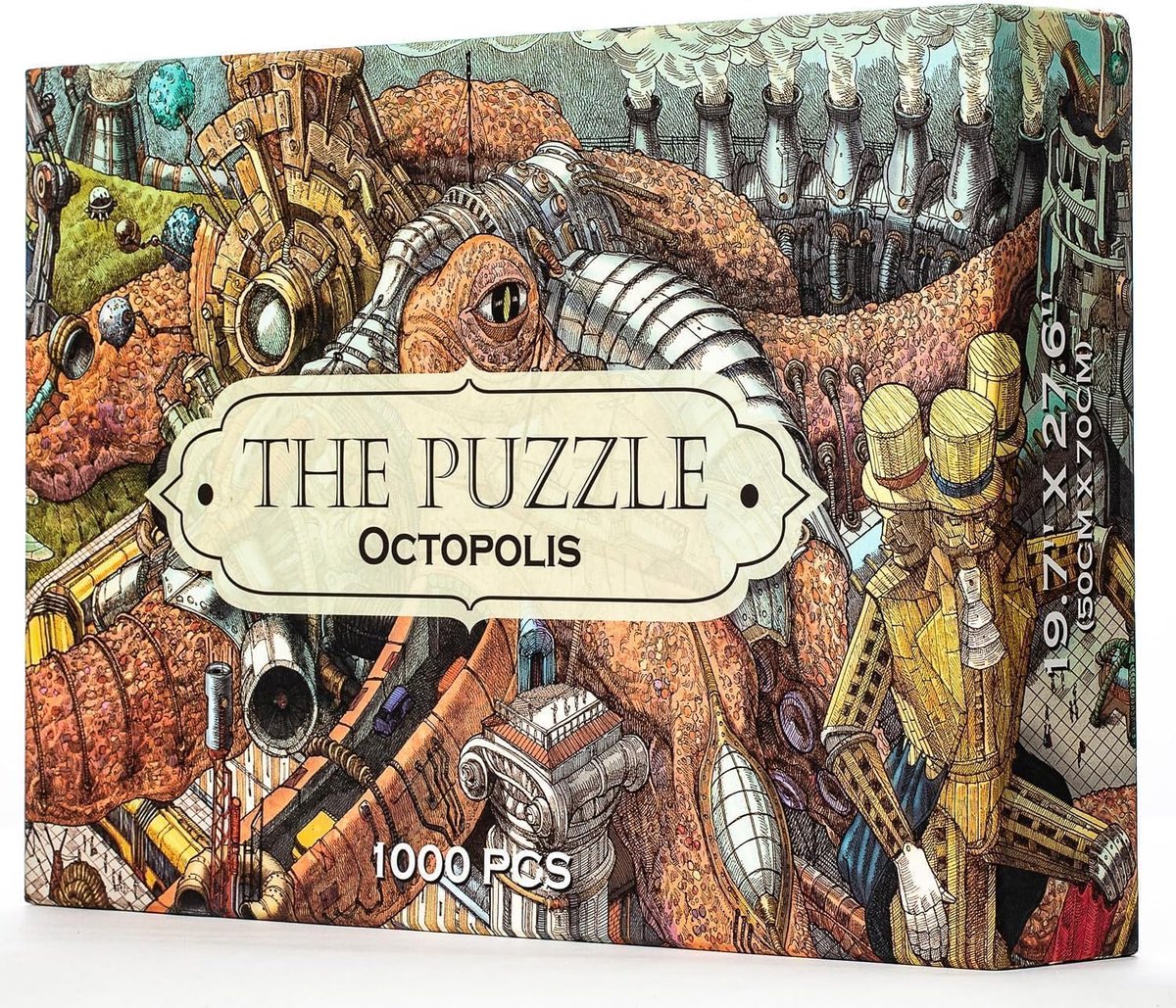 HUNGRY MINDS Octopolis 1000-Delige Puzzel voor Volwassenen - ShopVlot