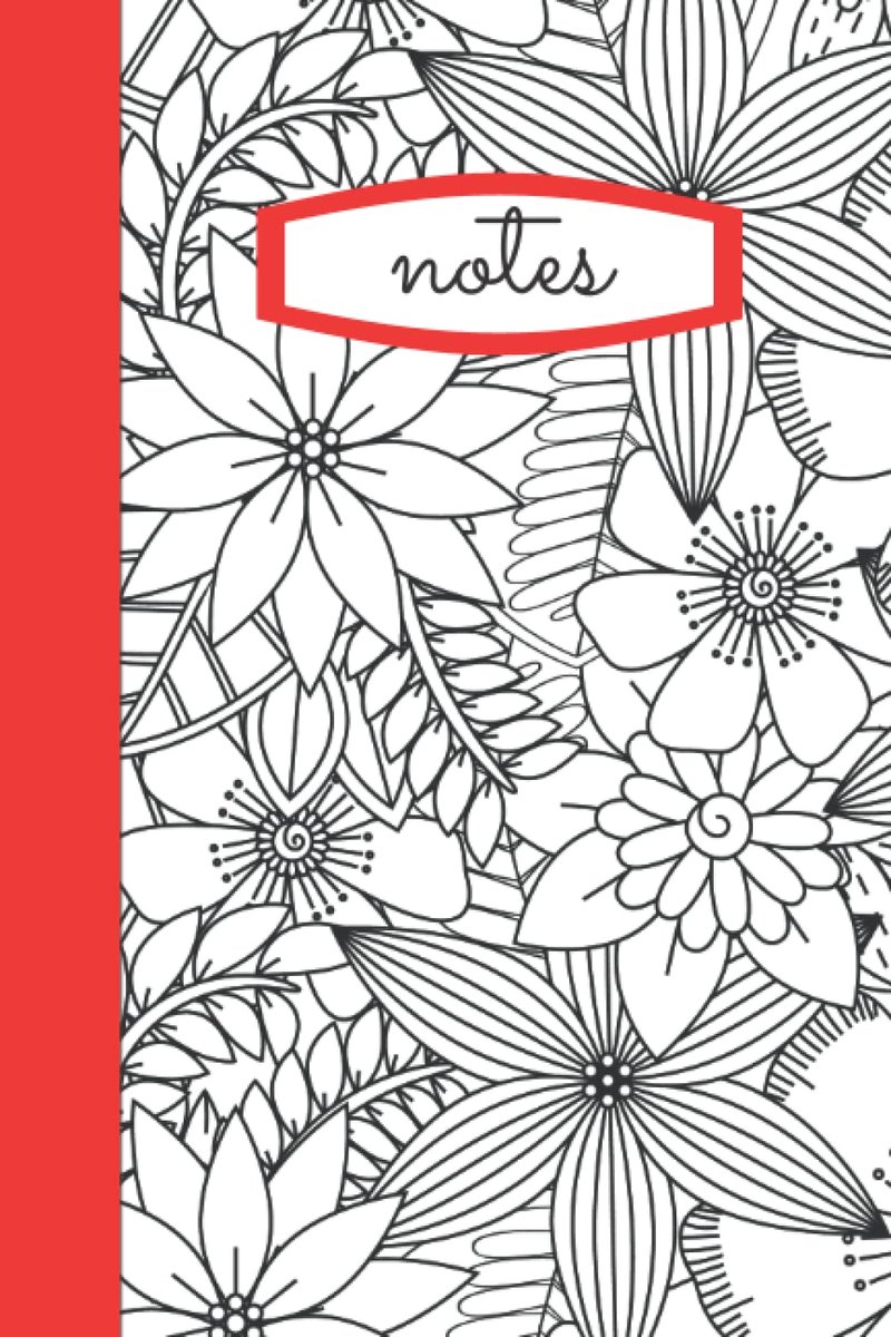 Colour-in Cover Notebook: Red: Colour in your notebook with the colours of your choice! - ShopVlot