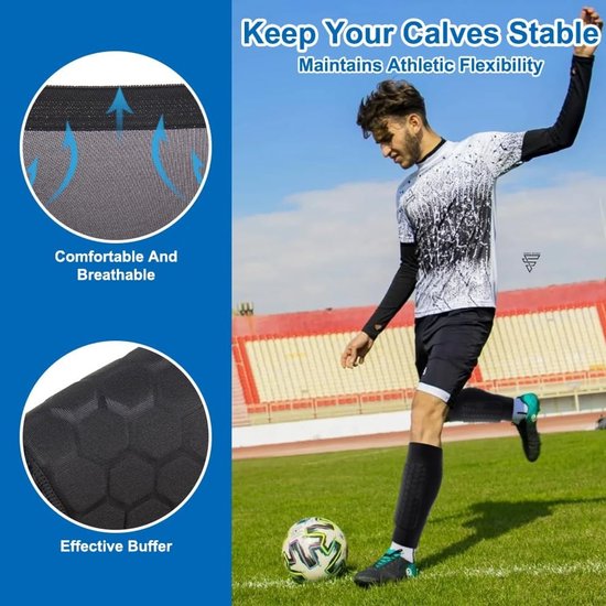 Shin Guards voor Bescherming van de Schenen, Antislip Strips en Comfortabele Pasvorm, 1 Paar — afbeelding 4