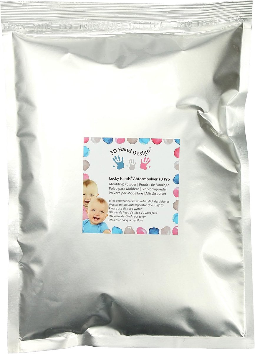 3D Pro Printing Powder - Alginate Quick Printing Material with Colour Indicator for Hand and Footprints in 3D - ShopVlot