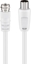 F (m) - Coax IEC (m) coaxkabel / wit - 2,5 meter