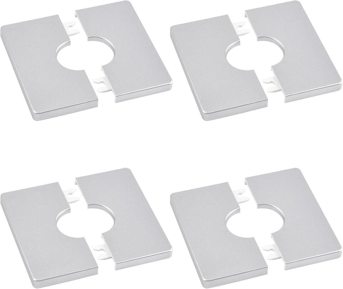 Cover rosettes, 2 pieces square rosette plates made of ABS plastic, self-adhesive tube covers, shower pipe covers for - ShopVlot