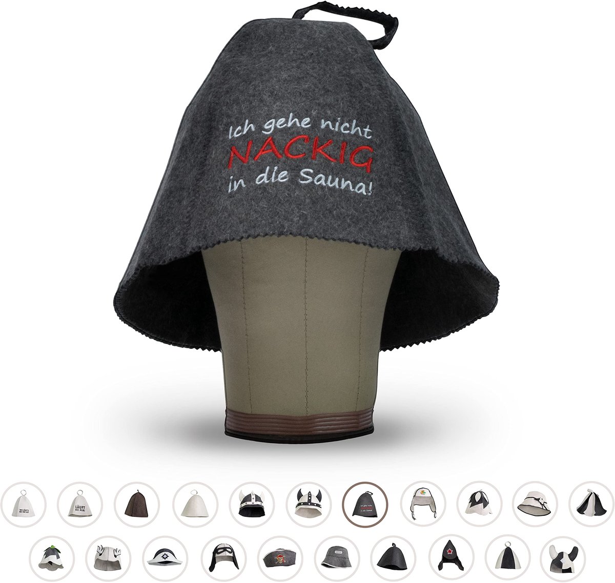 Saunahoed vilten hoed - sauna-accessoire voor dames en heren - inclusief sauna-gids - unieke wellness-ervaring - ShopVlot