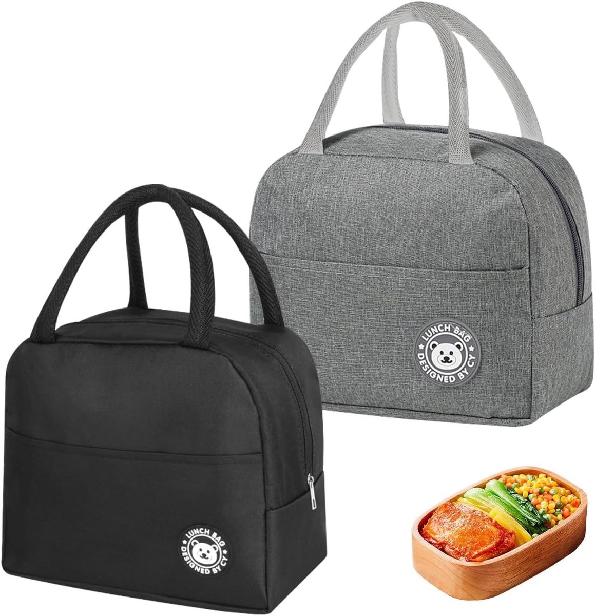 2-Pack Isolerende Koeltas, Klein, 7 L, Vouwbare Lunchtas voor Picknick en School, Thermisch en Handig
